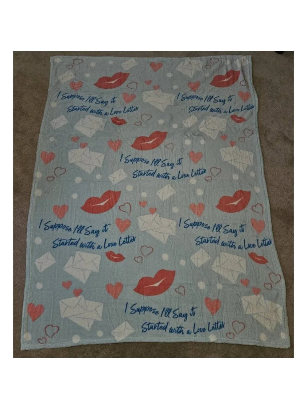Netflix Jay Franco Fleece Blanket Throw 45x60 Blue To All Boys I've Loved Before